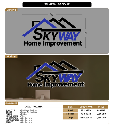 CUSTOM MOCKUP SIGN FOR Oscar Rugama