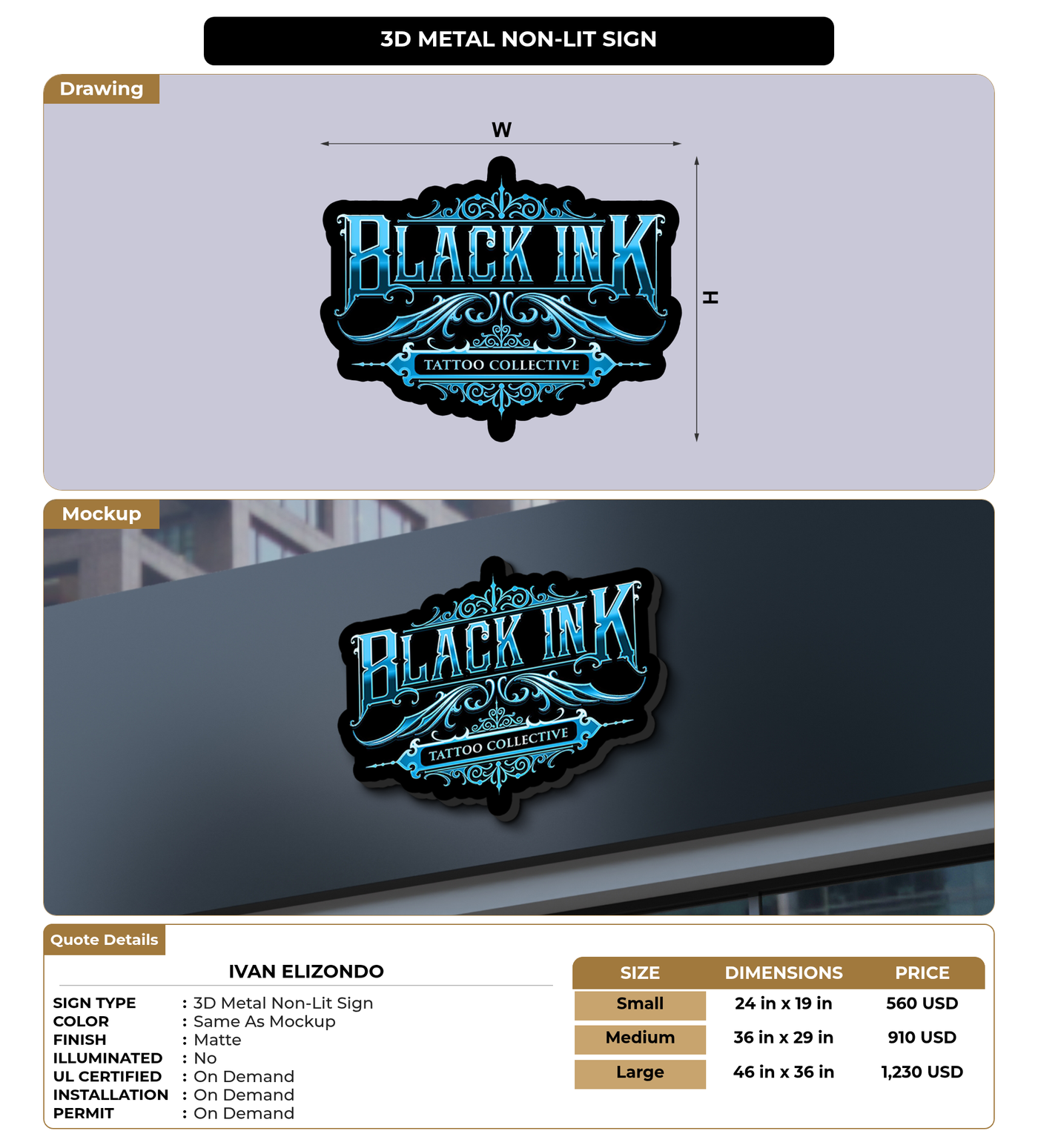 CUSTOM MOCKUP SIGN FOR Ivan Elizondo