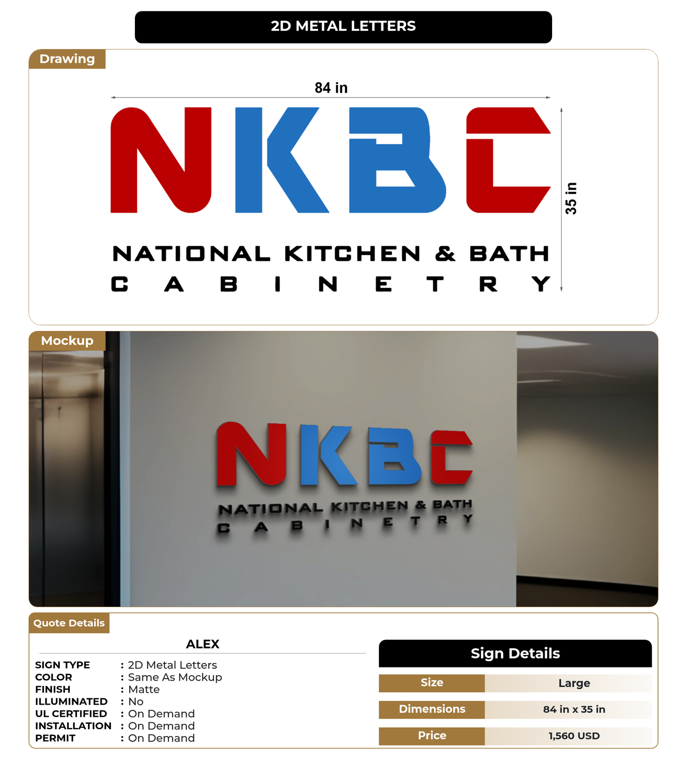 CUSTOM MOCKUP SIGN FOR alex