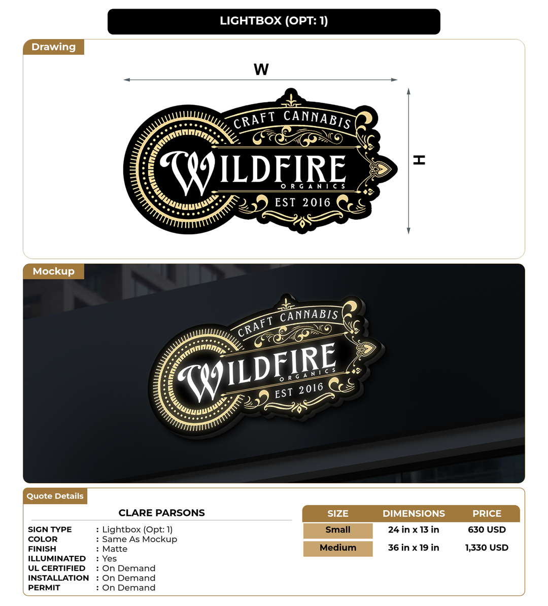 CUSTOM MOCKUP SIGN FOR Clare Parsons