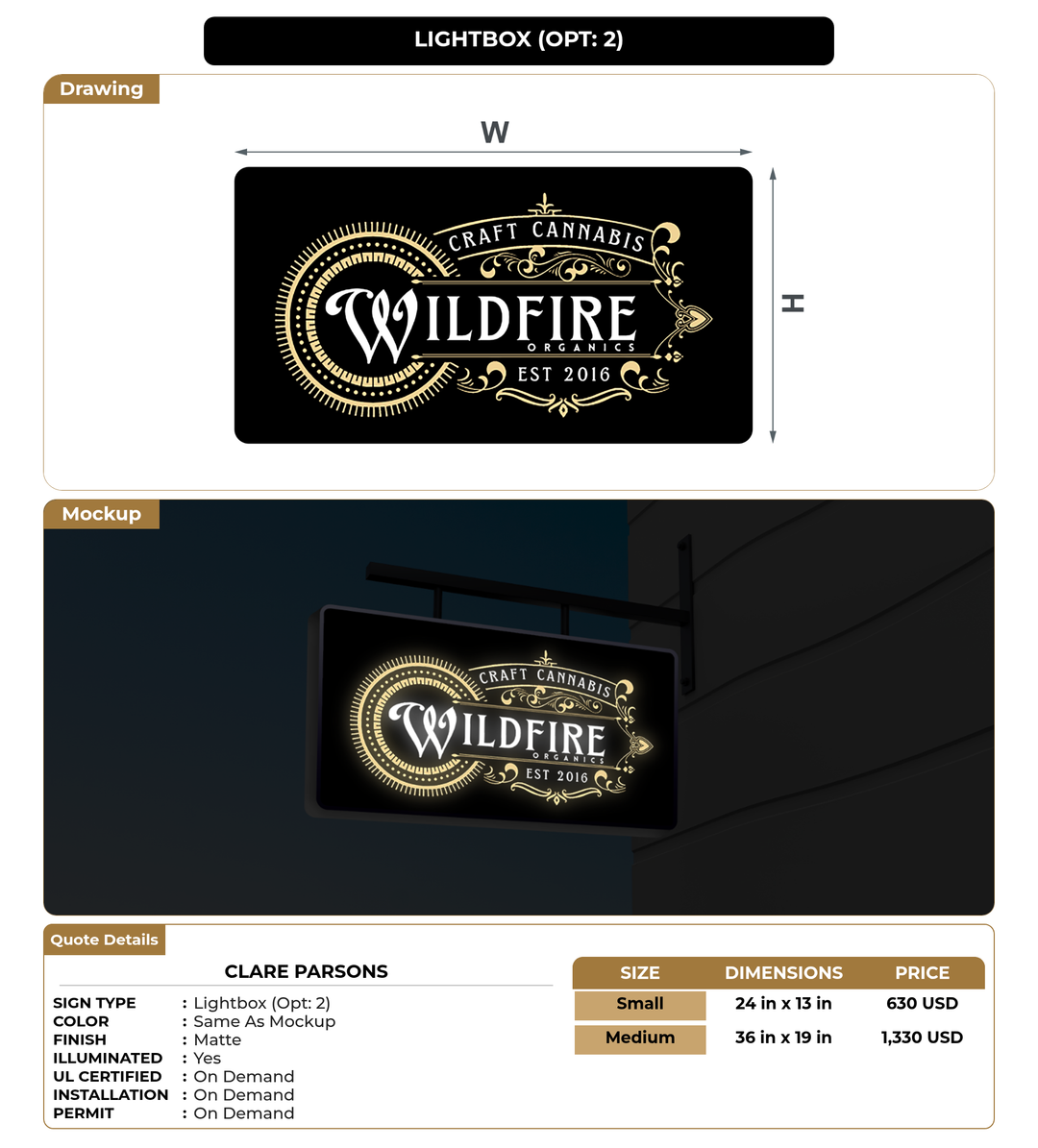 CUSTOM MOCKUP SIGN FOR Clare Parsons