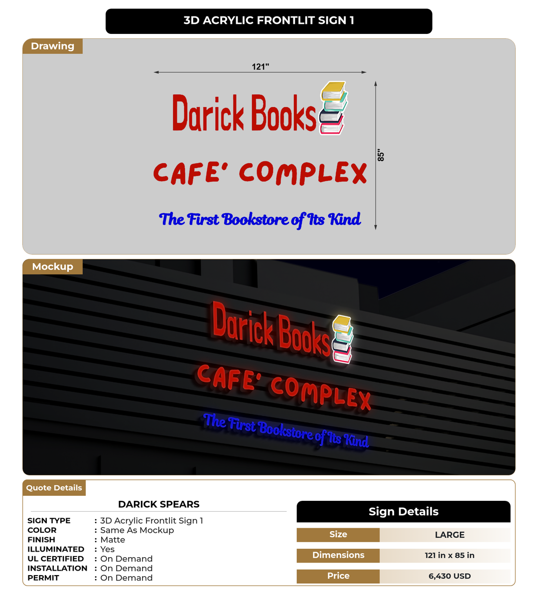 CUSTOM MOCKUP SIGN FOR Darick Spears