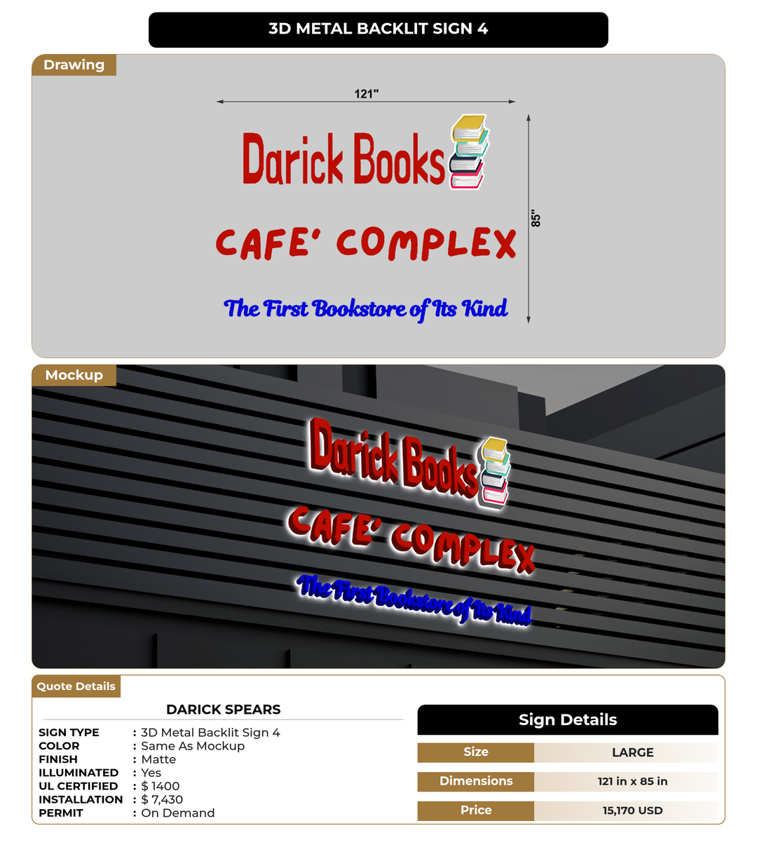 CUSTOM MOCKUP SIGN FOR Darick Spears