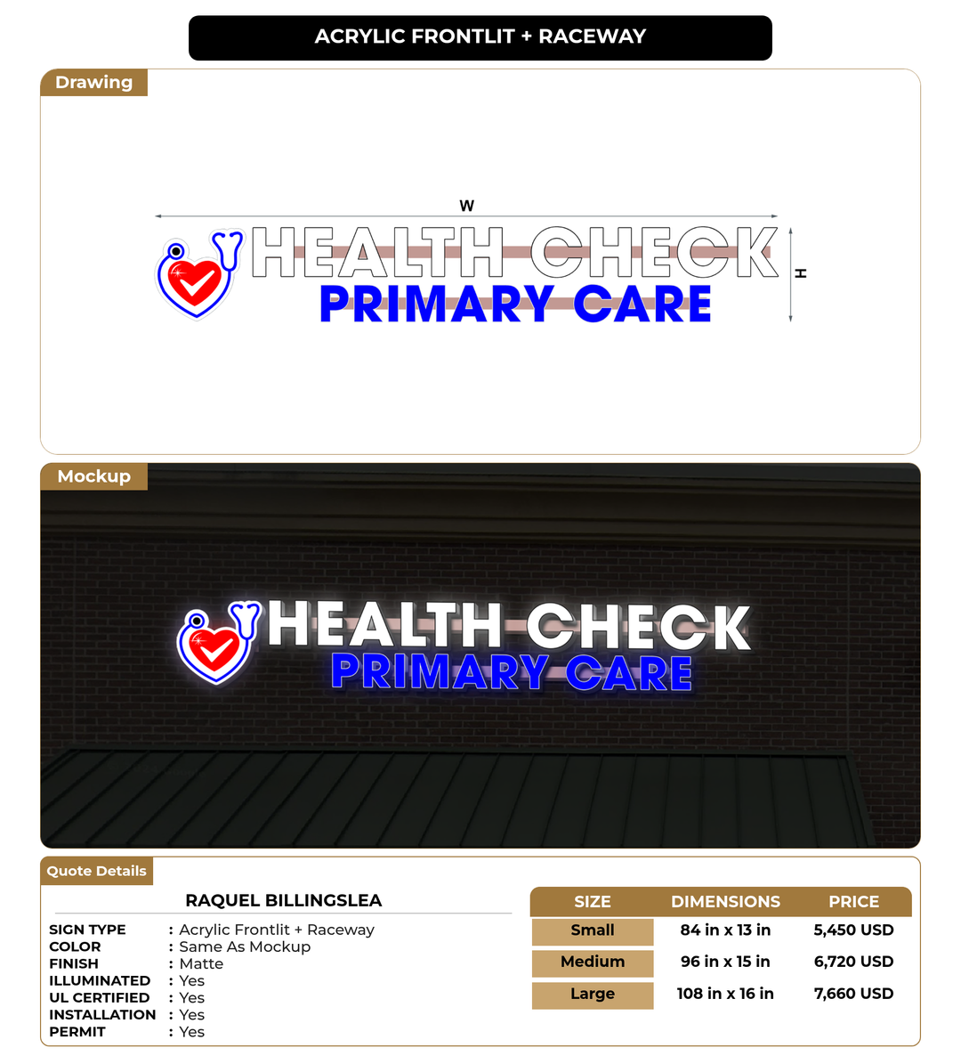 CUSTOM MOCKUP SIGN FOR Raquel Billingslea