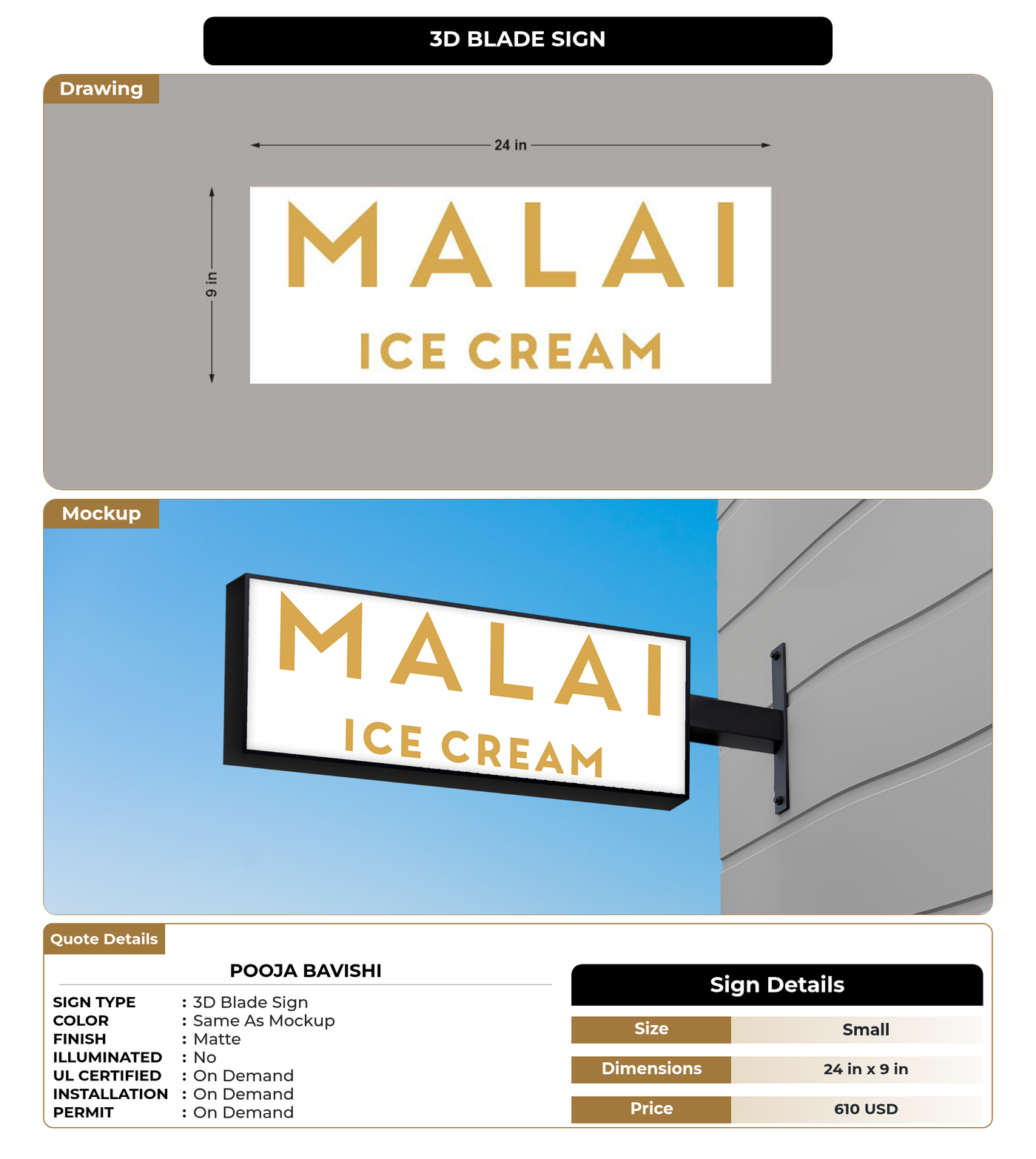 CUSTOM MOCKUP SIGN FOR Pooja Bavishi