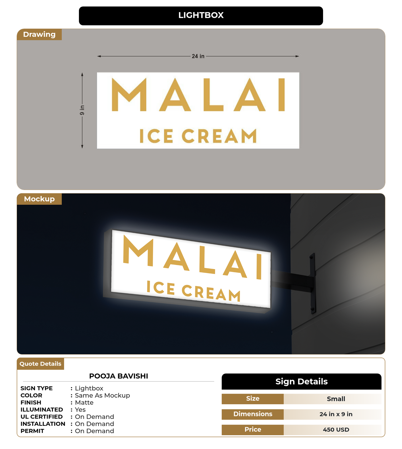 CUSTOM MOCKUP SIGN FOR Pooja Bavishi