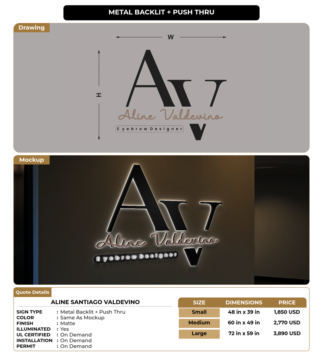 CUSTOM MOCKUP SIGN FOR Aline Santiago Valdevino