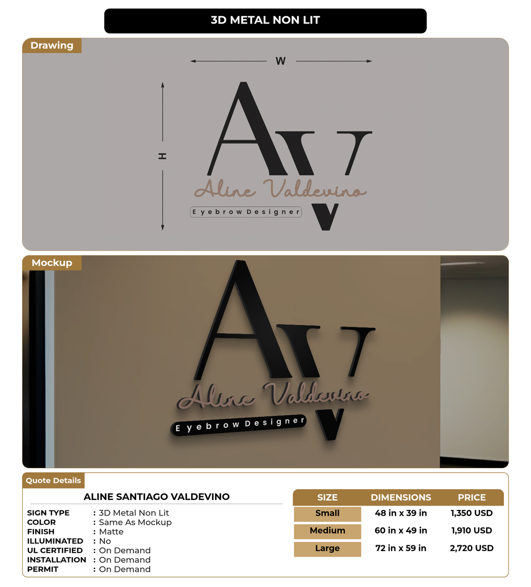 CUSTOM MOCKUP SIGN FOR Aline Santiago Valdevino