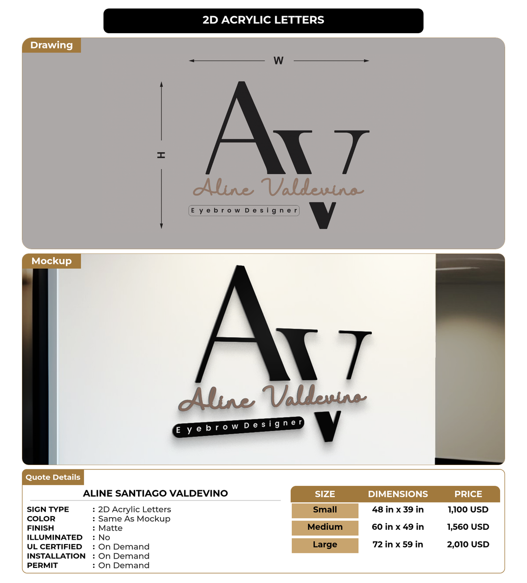CUSTOM MOCKUP SIGN FOR Aline Santiago Valdevino