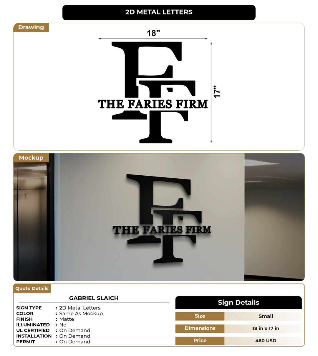 CUSTOM MOCKUP SIGN FOR Gabriel Slaich