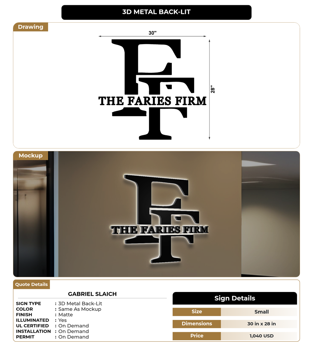 CUSTOM MOCKUP SIGN FOR Gabriel Slaich