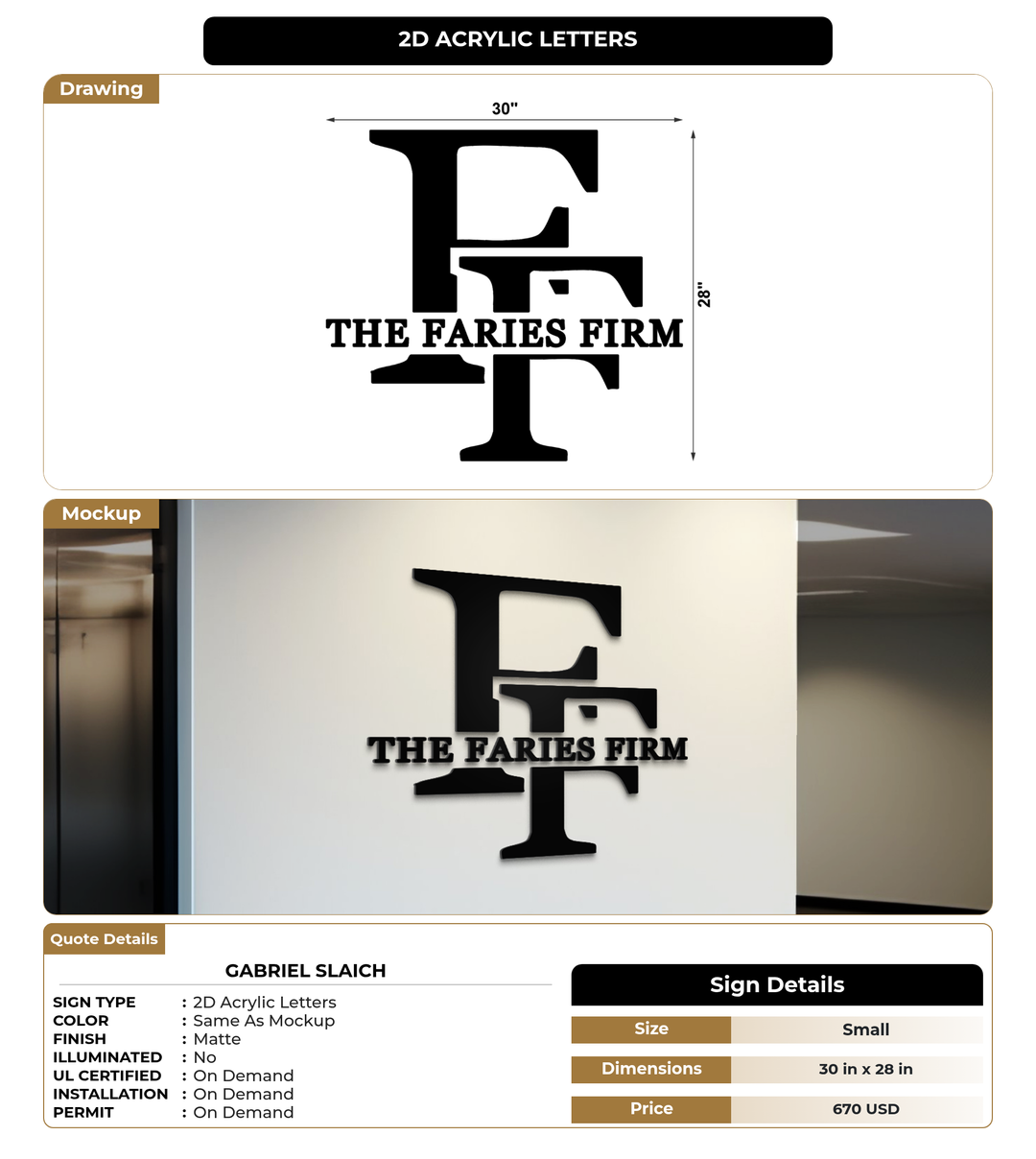 CUSTOM MOCKUP SIGN FOR Gabriel Slaich