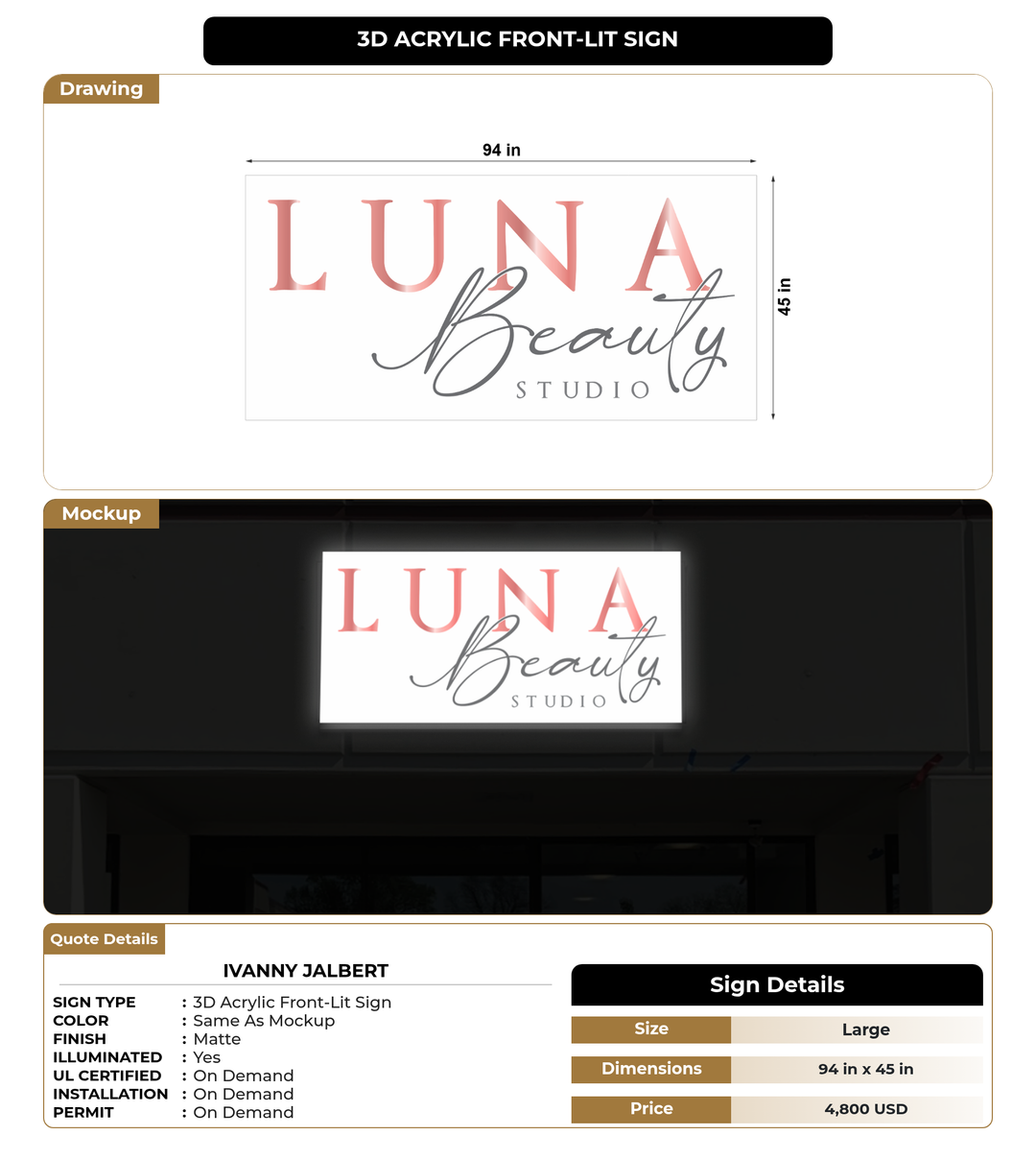 CUSTOM MOCKUP SIGN FOR Ivanny Jalbert