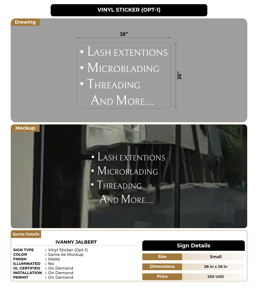 CUSTOM MOCKUP SIGN FOR Ivanny Jalbert