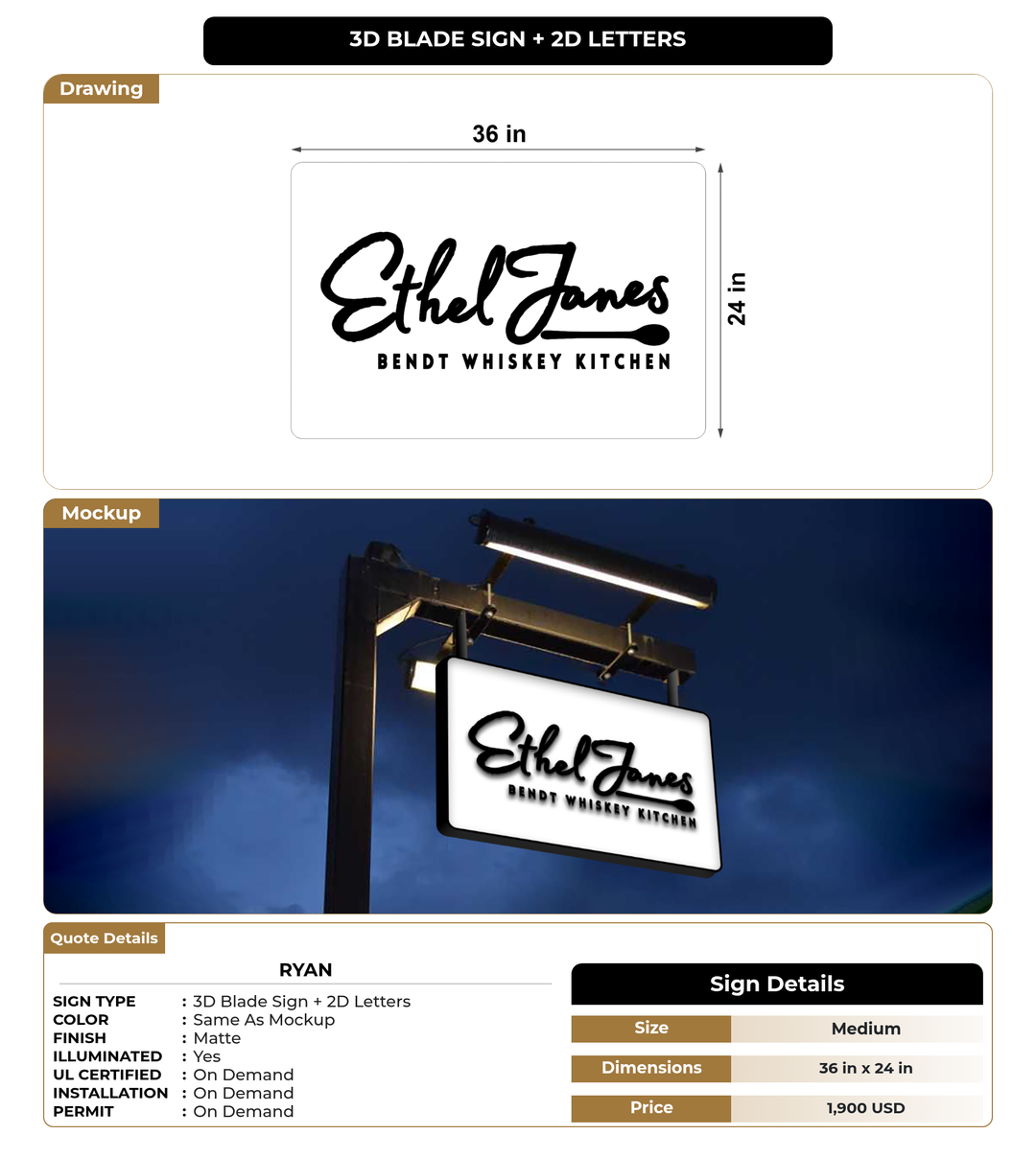 CUSTOM MOCKUP SIGN FOR Ryan