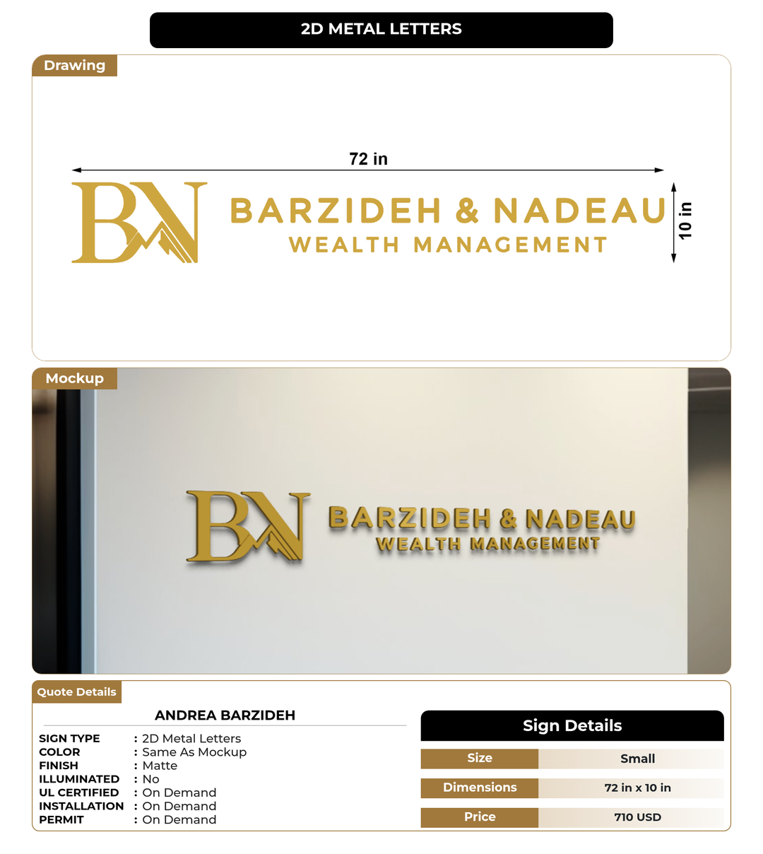 CUSTOM MOCKUP SIGN FOR Andrea Barzideh