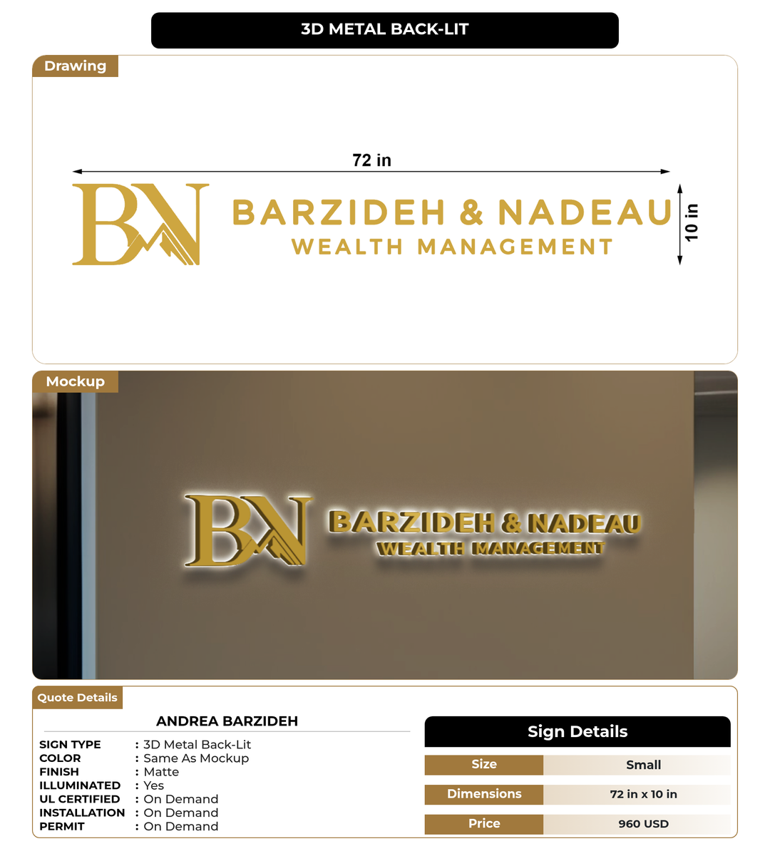 CUSTOM MOCKUP SIGN FOR Andrea Barzideh