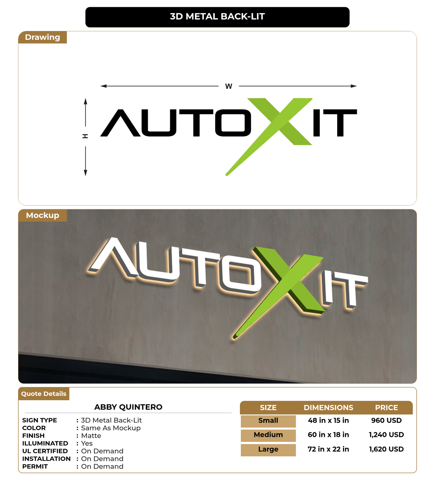 CUSTOM MOCKUP SIGN FOR Abby Quintero