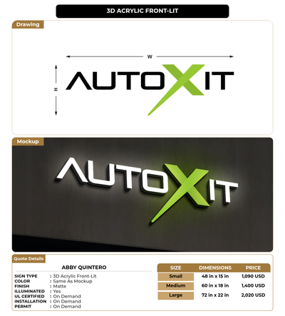 CUSTOM MOCKUP SIGN FOR Abby Quintero