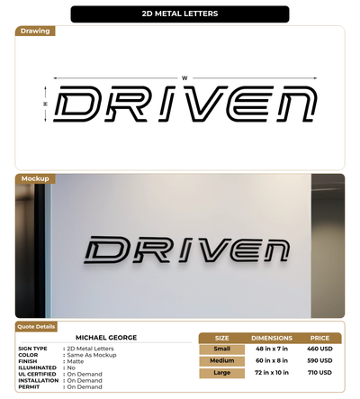 CUSTOM MOCKUP SIGN FOR Michael George
