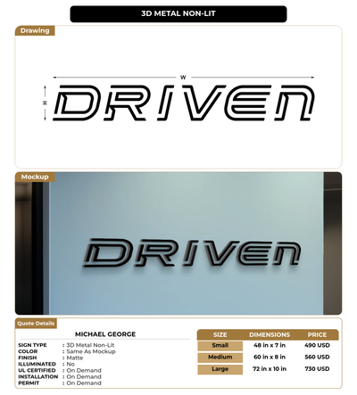 CUSTOM MOCKUP SIGN FOR Michael George