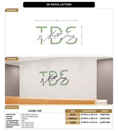CUSTOM MOCKUP SIGN FOR Laurel Izzi
