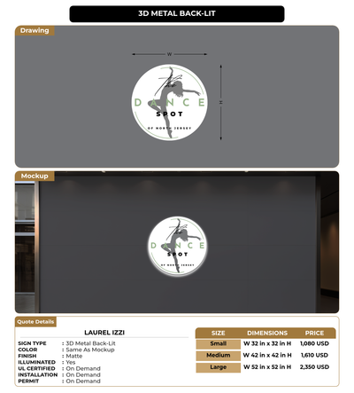 CUSTOM MOCKUP SIGN FOR Laurel Izzi