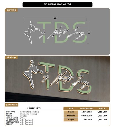 CUSTOM MOCKUP SIGN FOR Laurel Izzi