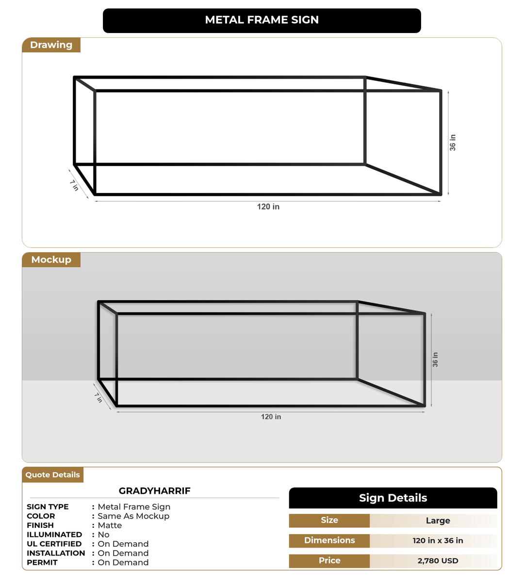 CUSTOM MOCKUP SIGN FOR gradyharrif
