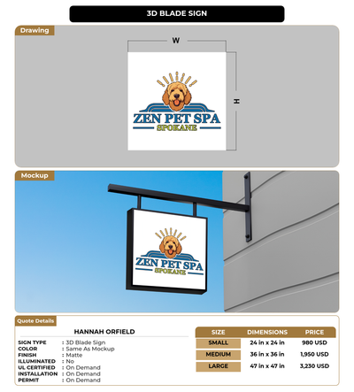 CUSTOM MOCKUP SIGN FOR Hannah Orfield