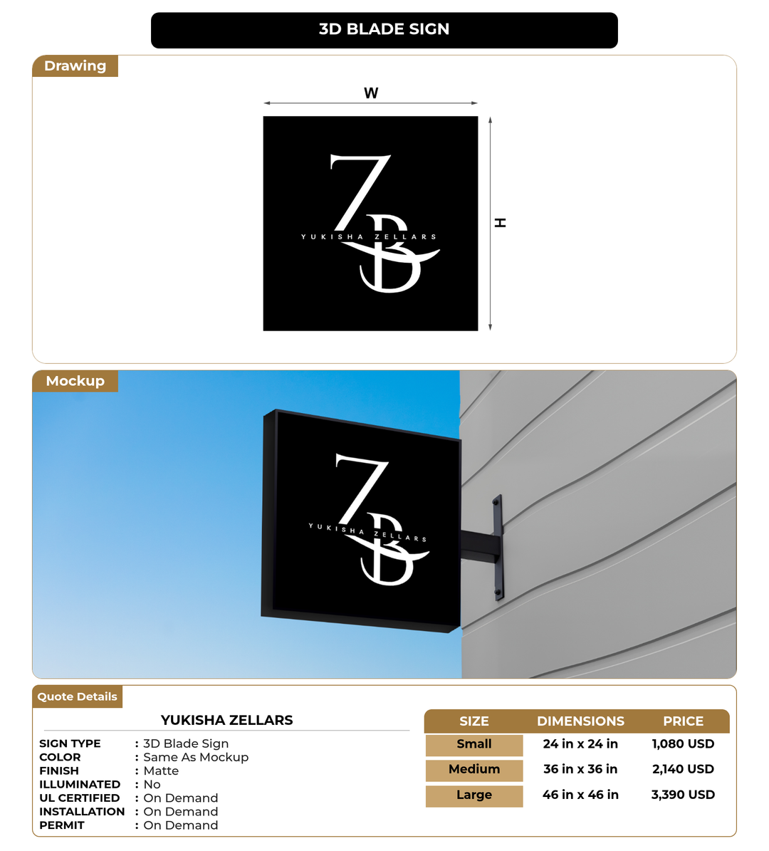 CUSTOM MOCKUP SIGN FOR Yukisha Zellars