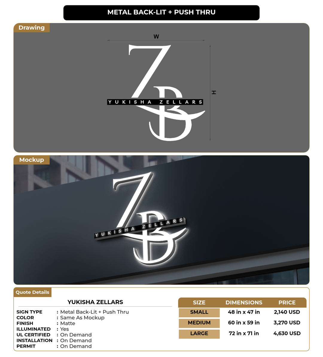 CUSTOM MOCKUP SIGN FOR Yukisha Zellars