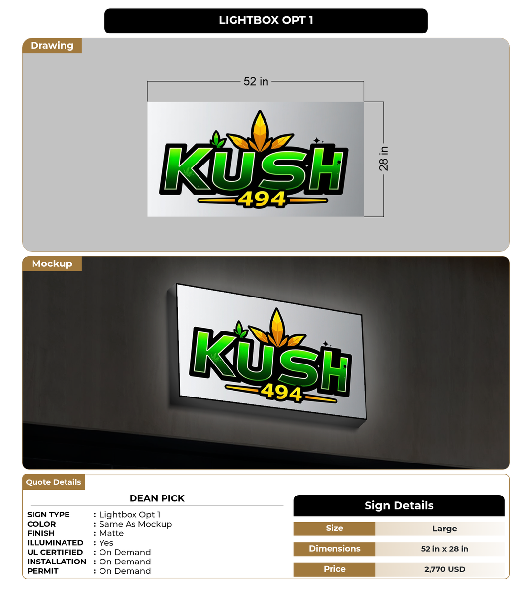 CUSTOM MOCKUP SIGN FOR Dean Pick