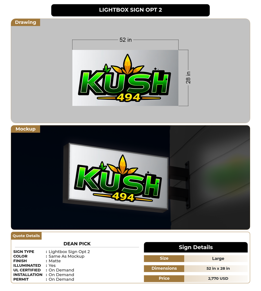 CUSTOM MOCKUP SIGN FOR Dean Pick