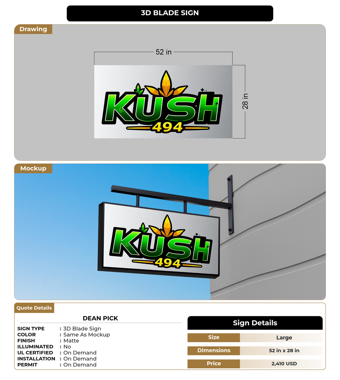 CUSTOM MOCKUP SIGN FOR Dean Pick