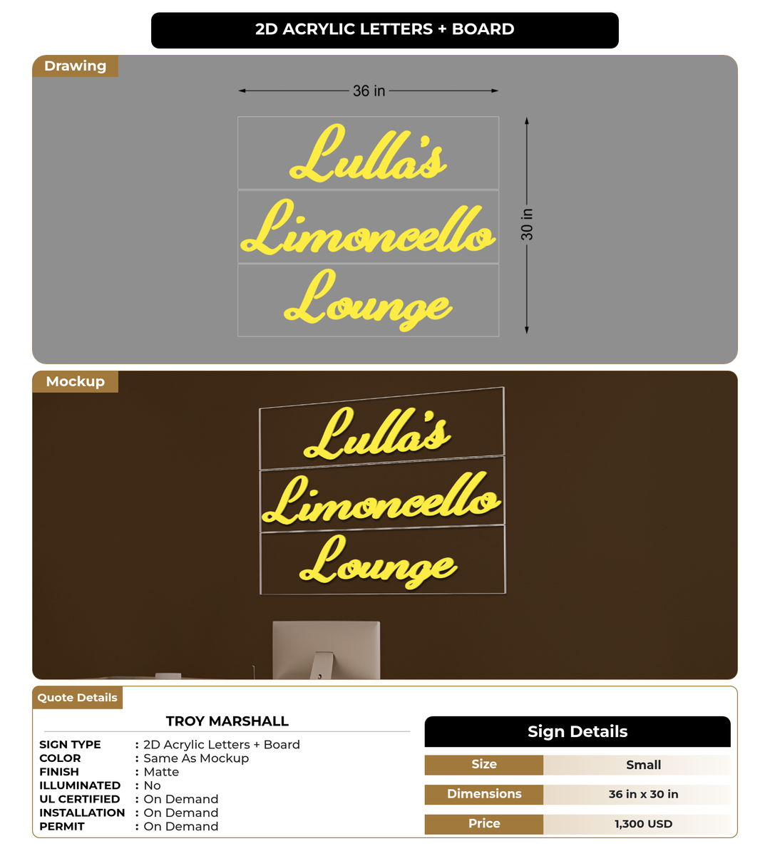 CUSTOM MOCKUP SIGN FOR Troy Marshall