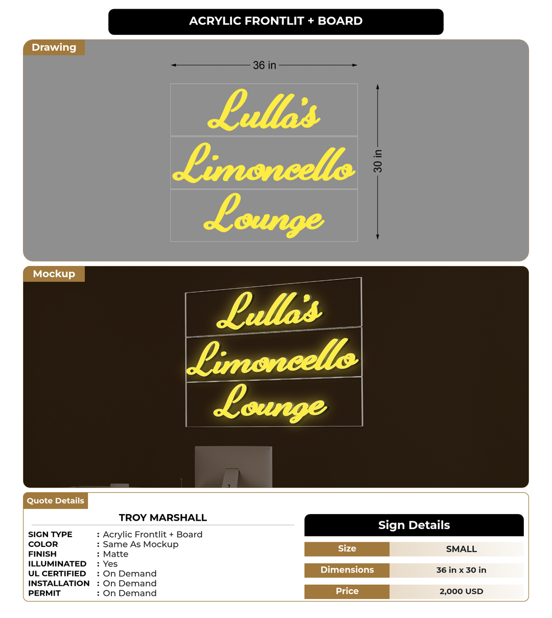 CUSTOM MOCKUP SIGN FOR Troy Marshall