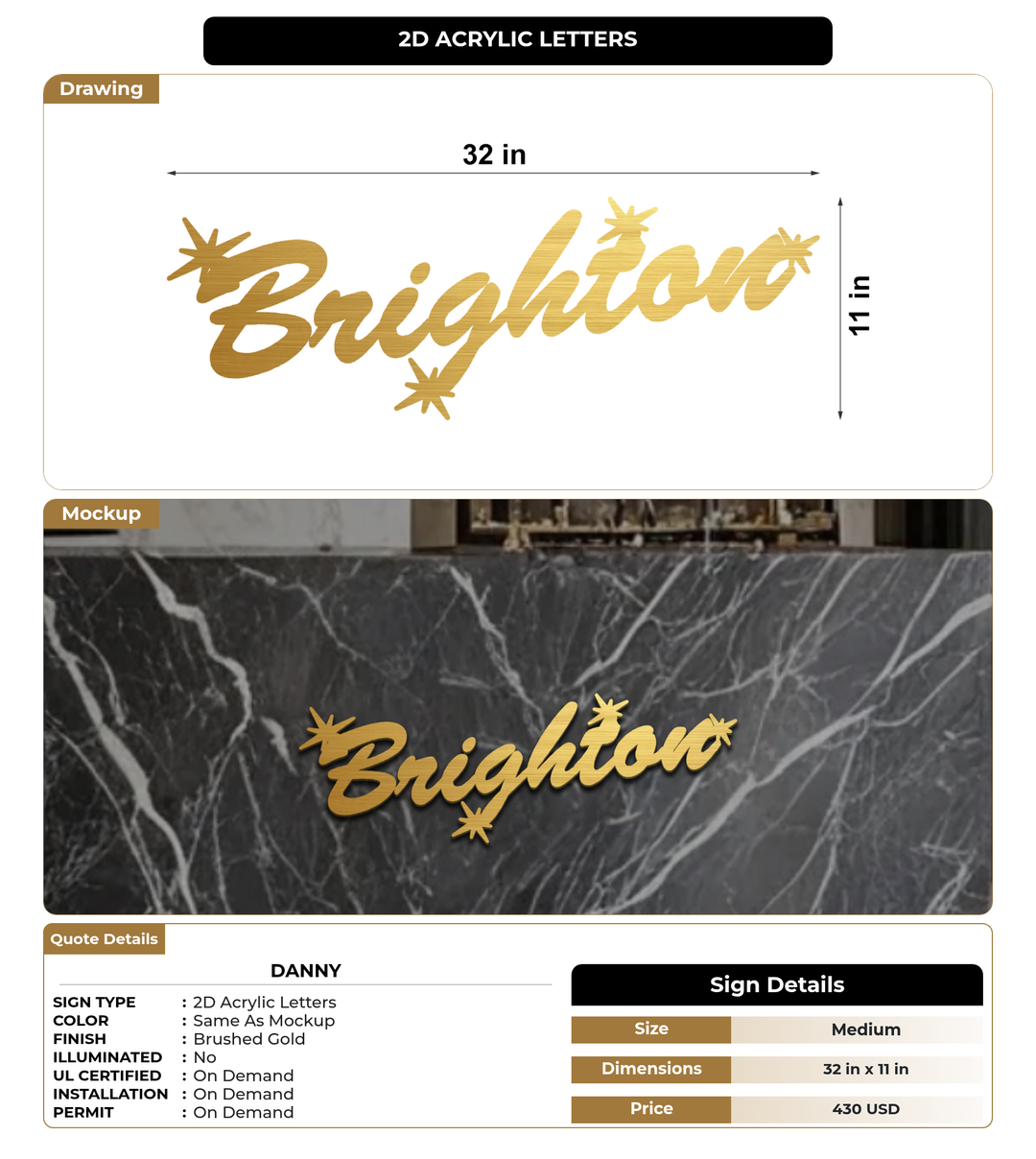 CUSTOM MOCKUP SIGN FOR Danny