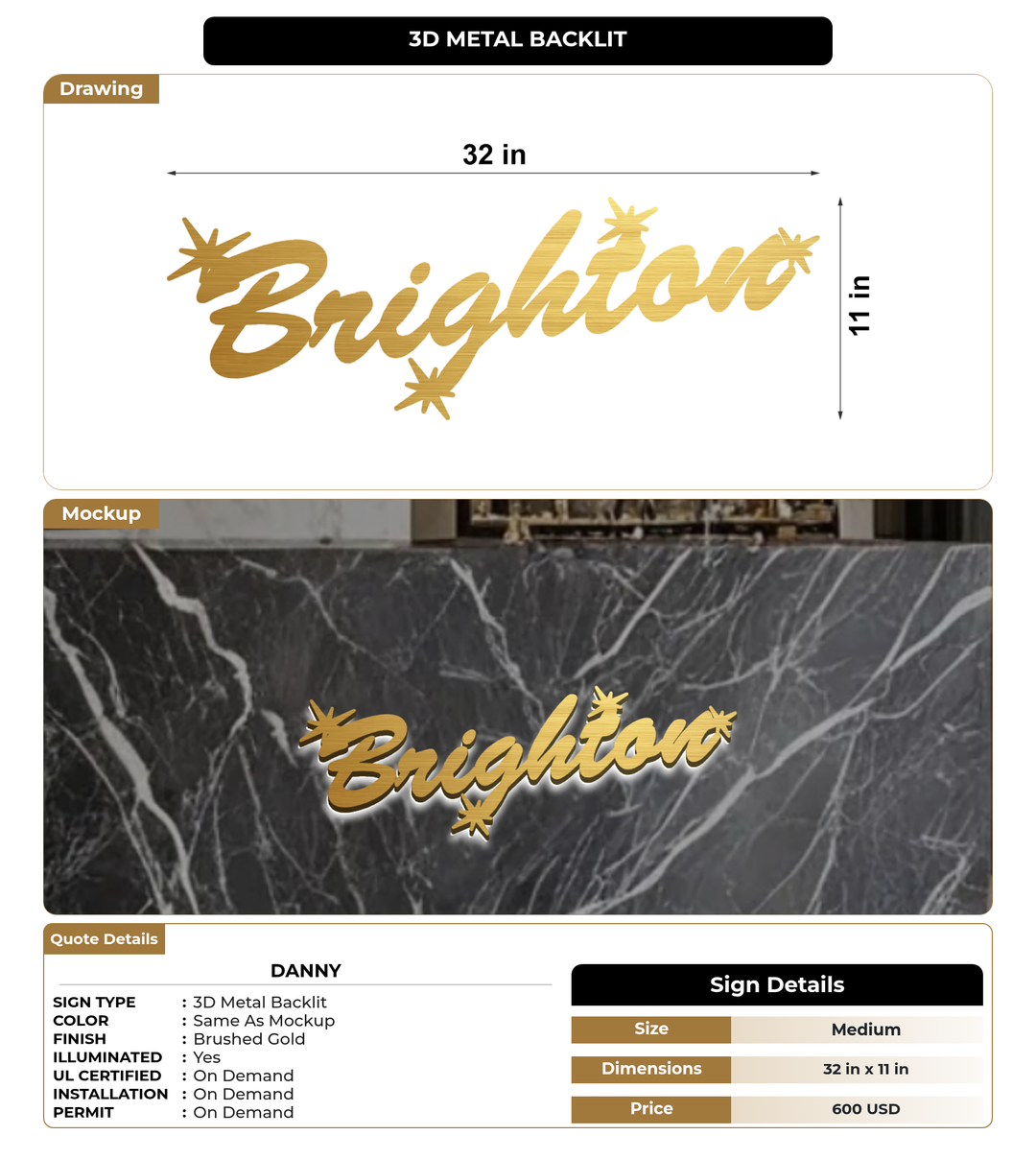 CUSTOM MOCKUP SIGN FOR Danny
