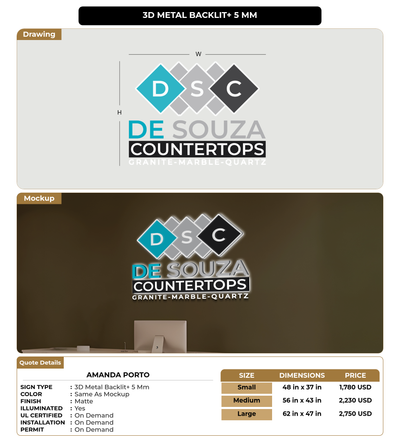 CUSTOM MOCKUP SIGN FOR Amanda Porto