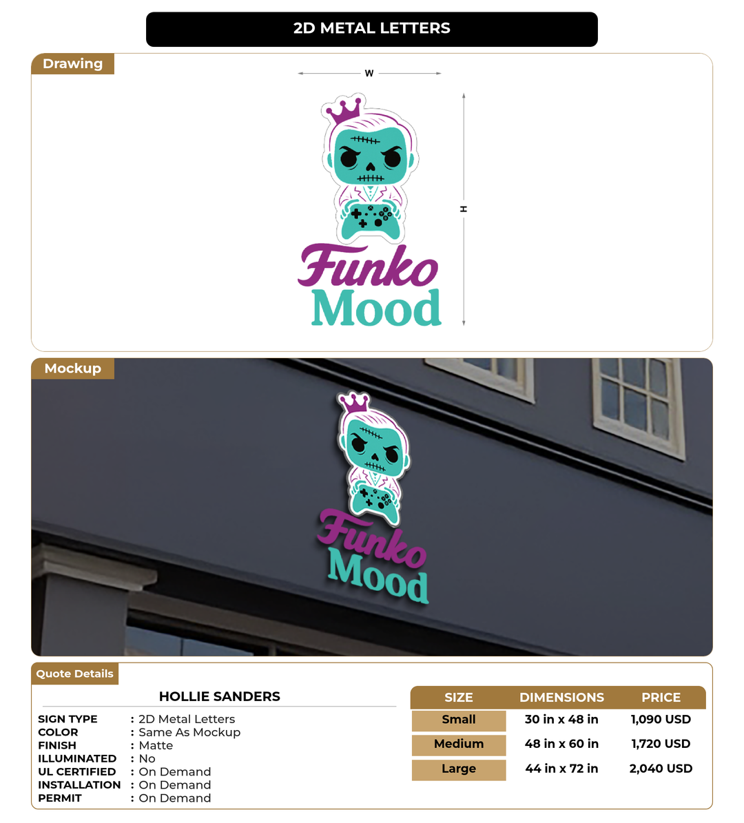 CUSTOM MOCKUP SIGN FOR Hollie Sanders