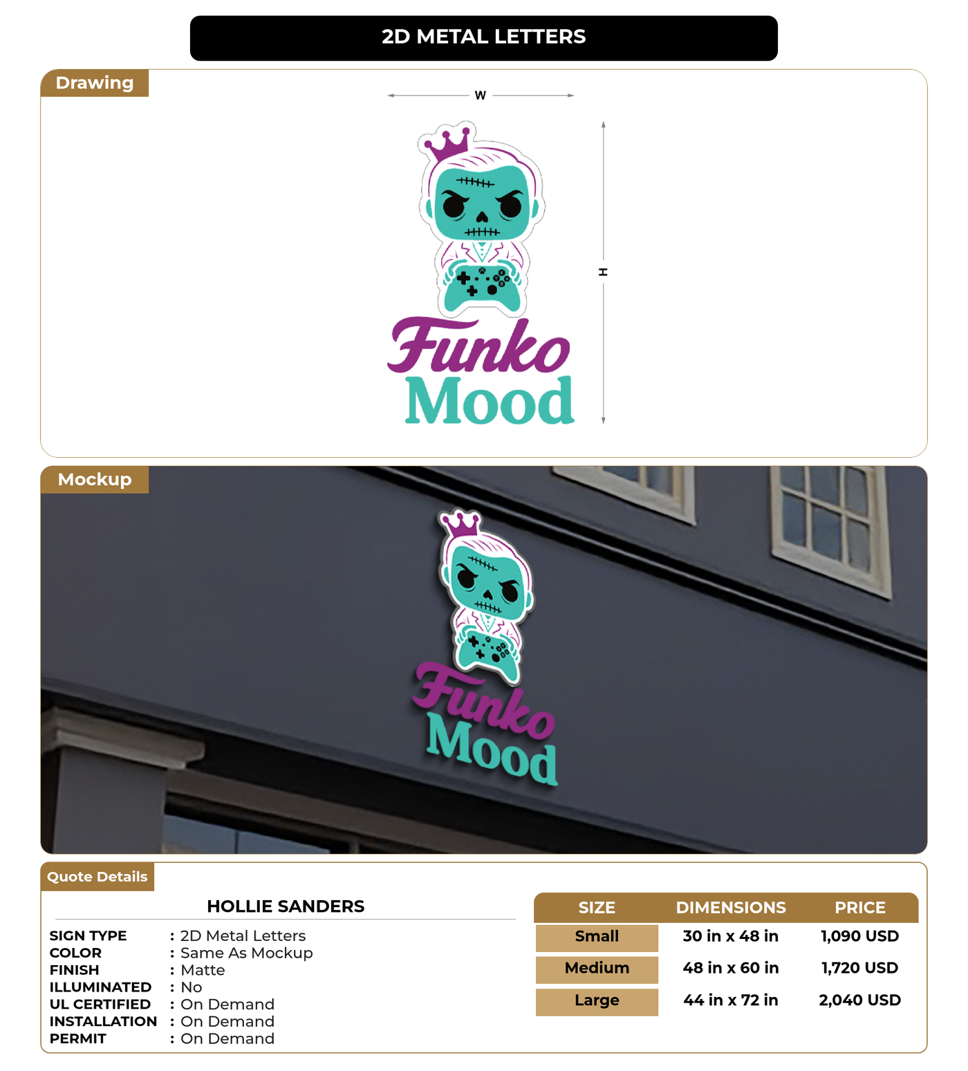 CUSTOM MOCKUP SIGN FOR Hollie Sanders