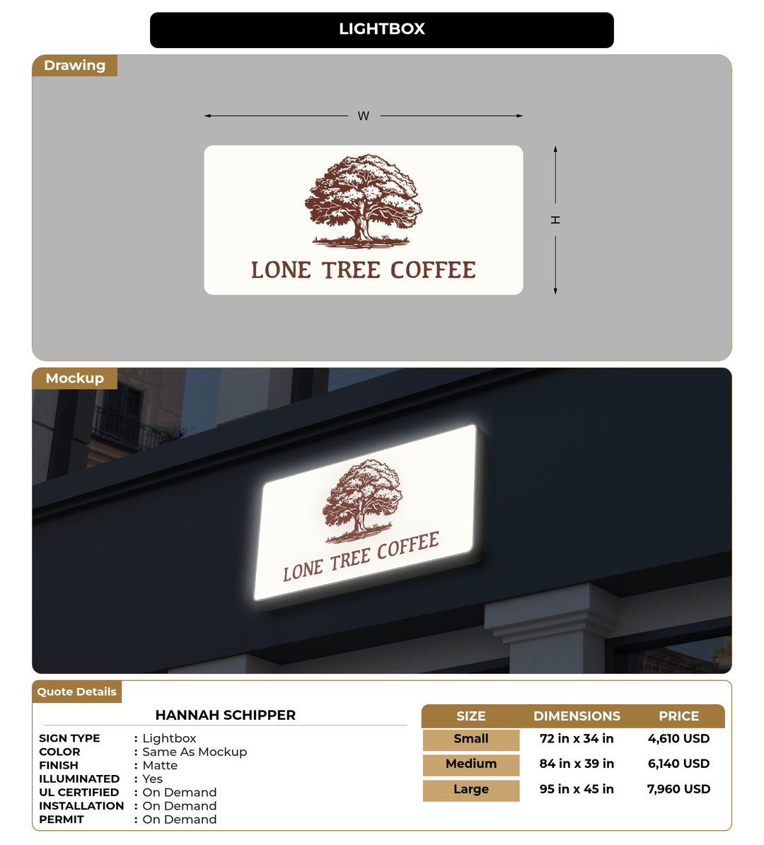 CUSTOM MOCKUP SIGN FOR Hannah Schipper