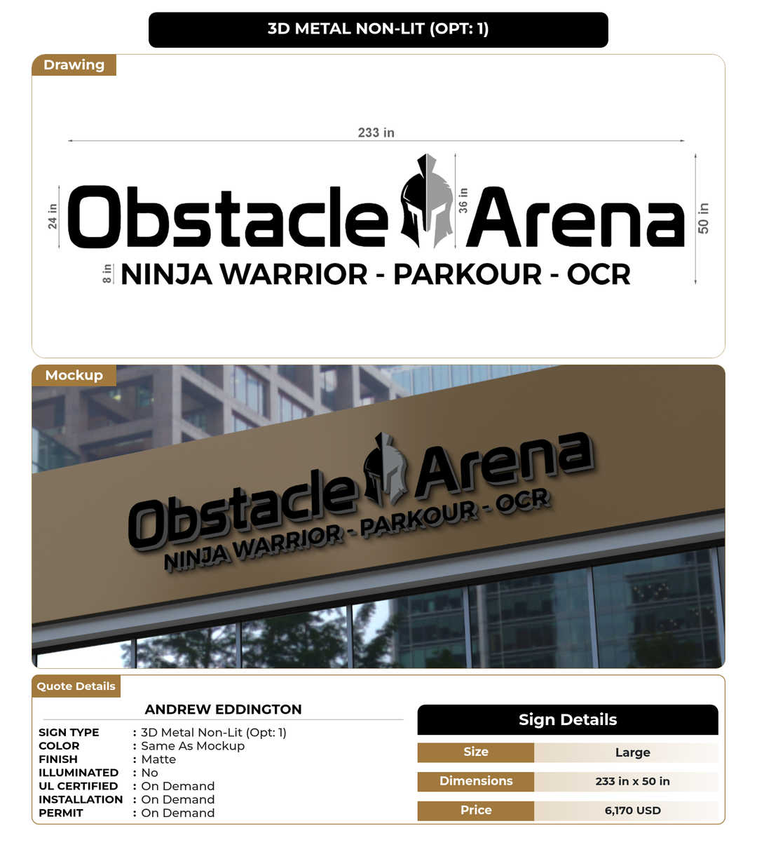 CUSTOM MOCKUP SIGN FOR Andrew Eddington