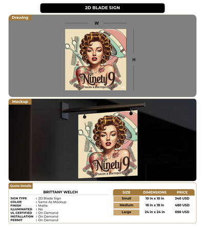 CUSTOM MOCKUP SIGN FOR Brittany Welch