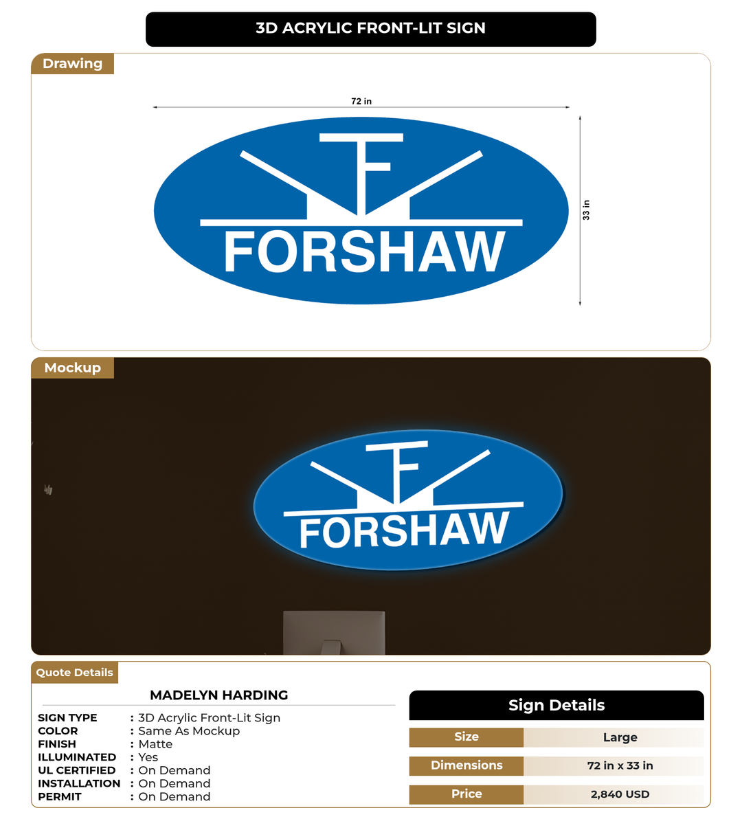 CUSTOM MOCKUP SIGN FOR Madelyn Harding