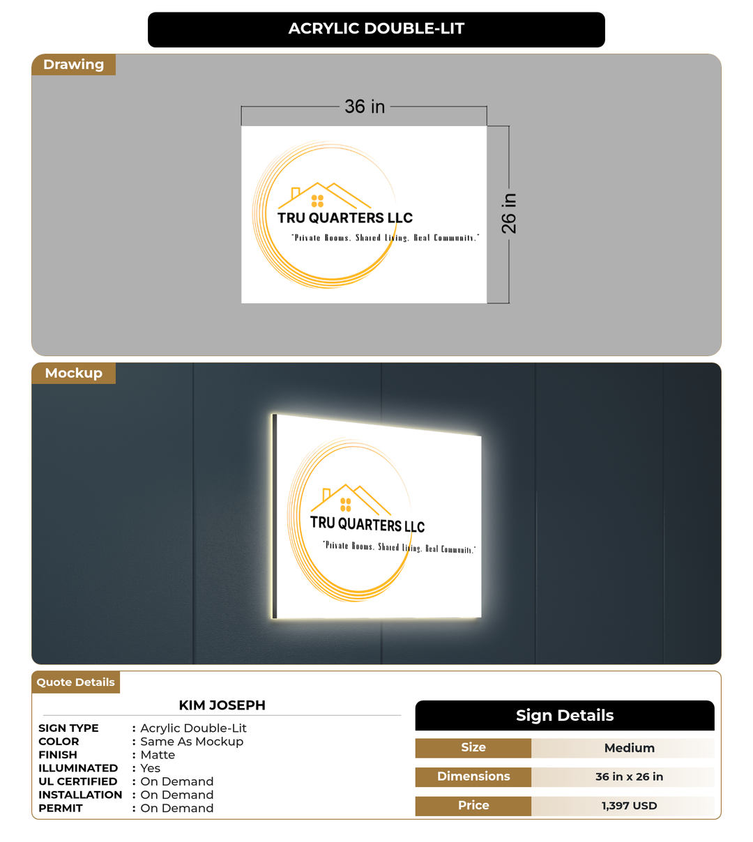 CUSTOM MOCKUP SIGN FOR Kim Joseph