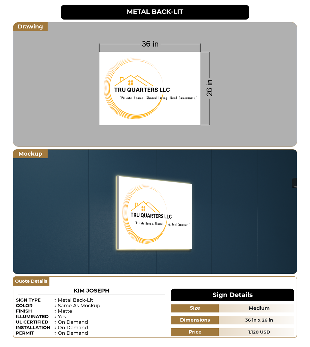 CUSTOM MOCKUP SIGN FOR Kim Joseph