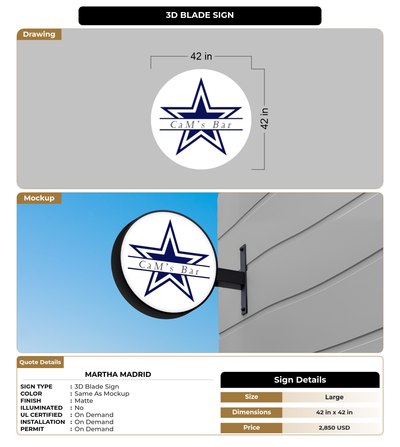 CUSTOM MOCKUP SIGN FOR Martha Madrid