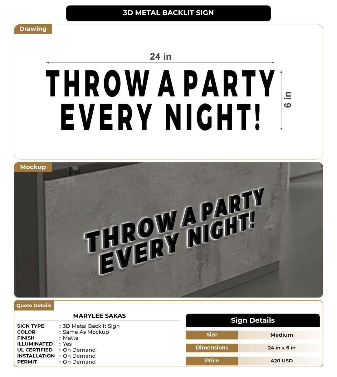 CUSTOM MOCKUP SIGN FOR Marylee Sakas